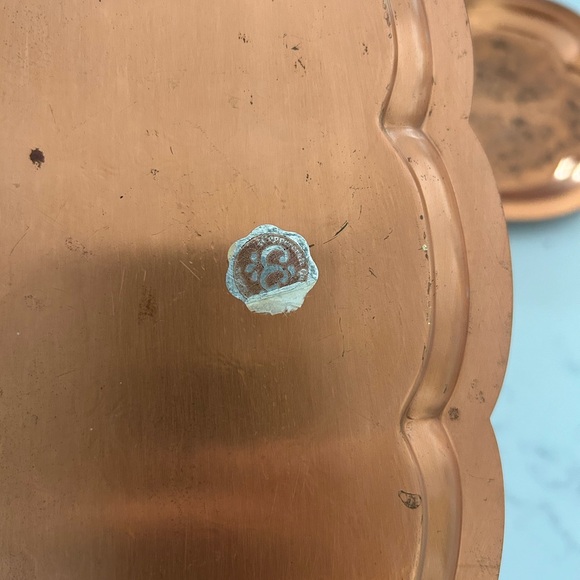 Vintage copper trinket trays - Picture 5 of 5